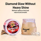 W2 Diamond Gel packaging with text about diamond glow and heavy shine.